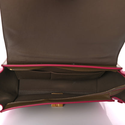 Celine Smooth Calfskin Small Bicolor Trapeze Taupe Fuchsia 5 of 12
