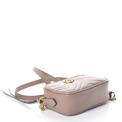 Gucci Calfskin Matelasse Mini GG Marmont Chain Shoulder Bag Porcelain Rose 4 of 10