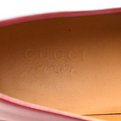 Gucci Ancora Calfskin Womens Horsebit Platform Loafers 37 Rosso 6 of 13