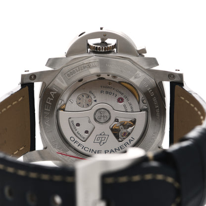 Panerai Stainless Steel Alligator 44mm Luminor 1950 GMT Automatic Watch Blue PAM01033 4 of 5