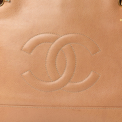 Chanel Caviar CC Shoulder Bag Beige 12 of 14