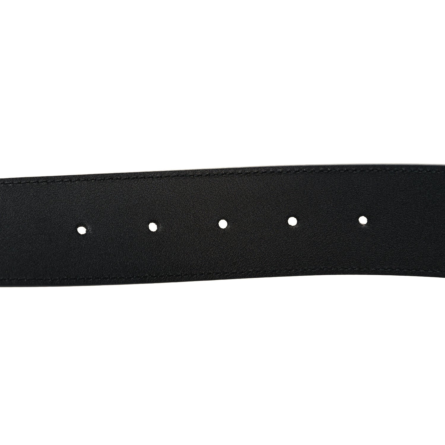 Gucci Textured Dollar Calfskin Criss-Cross Double G Memorable Buckle 40mm Belt 85 34 Black 4 of 5