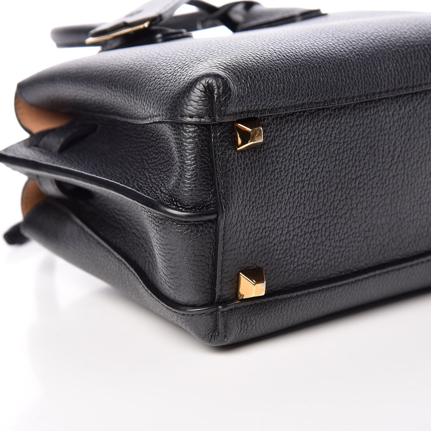 Grained Calfskin Mini Milla Tote Black