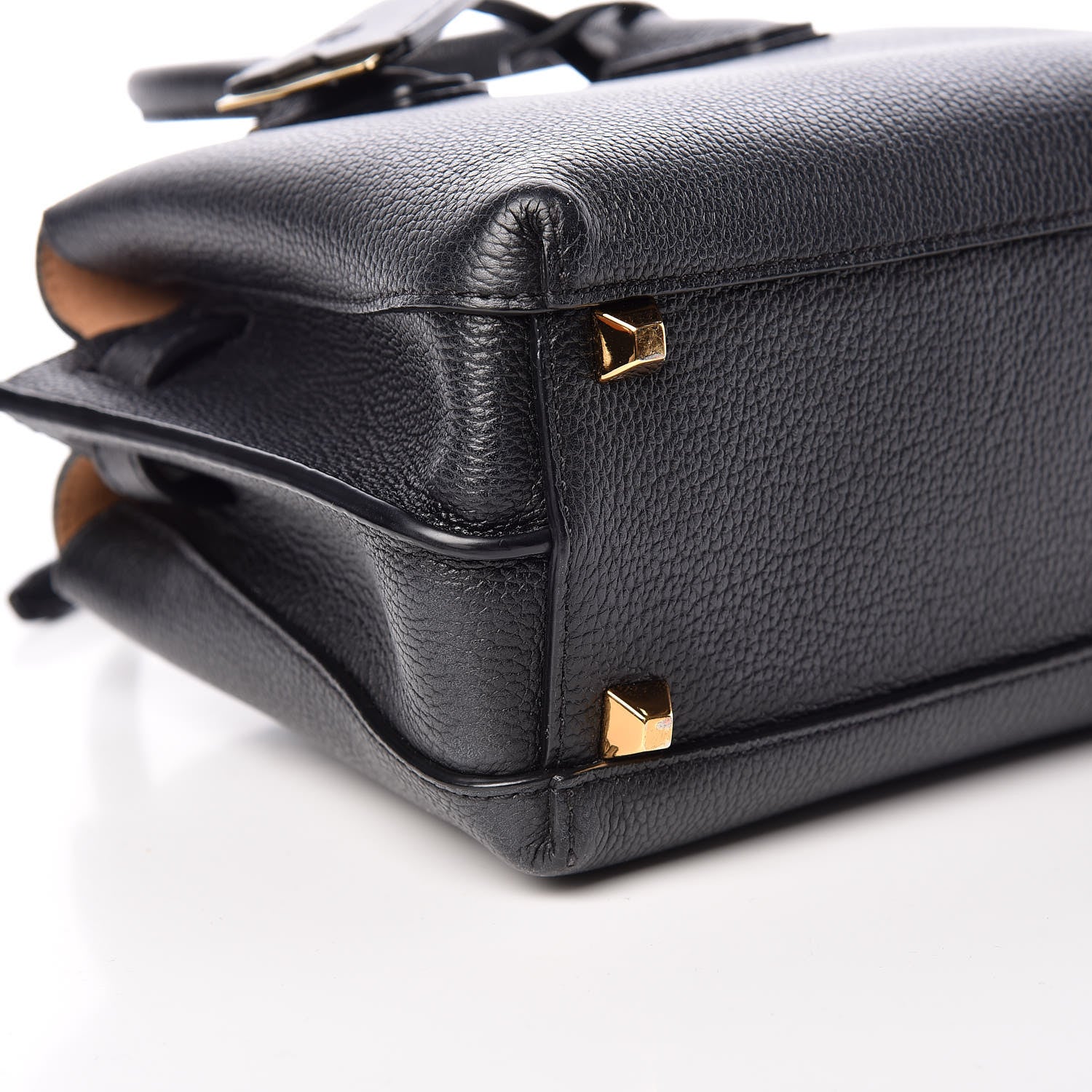 MCM Grained Calfskin Mini Milla Tote Black 10 of 11