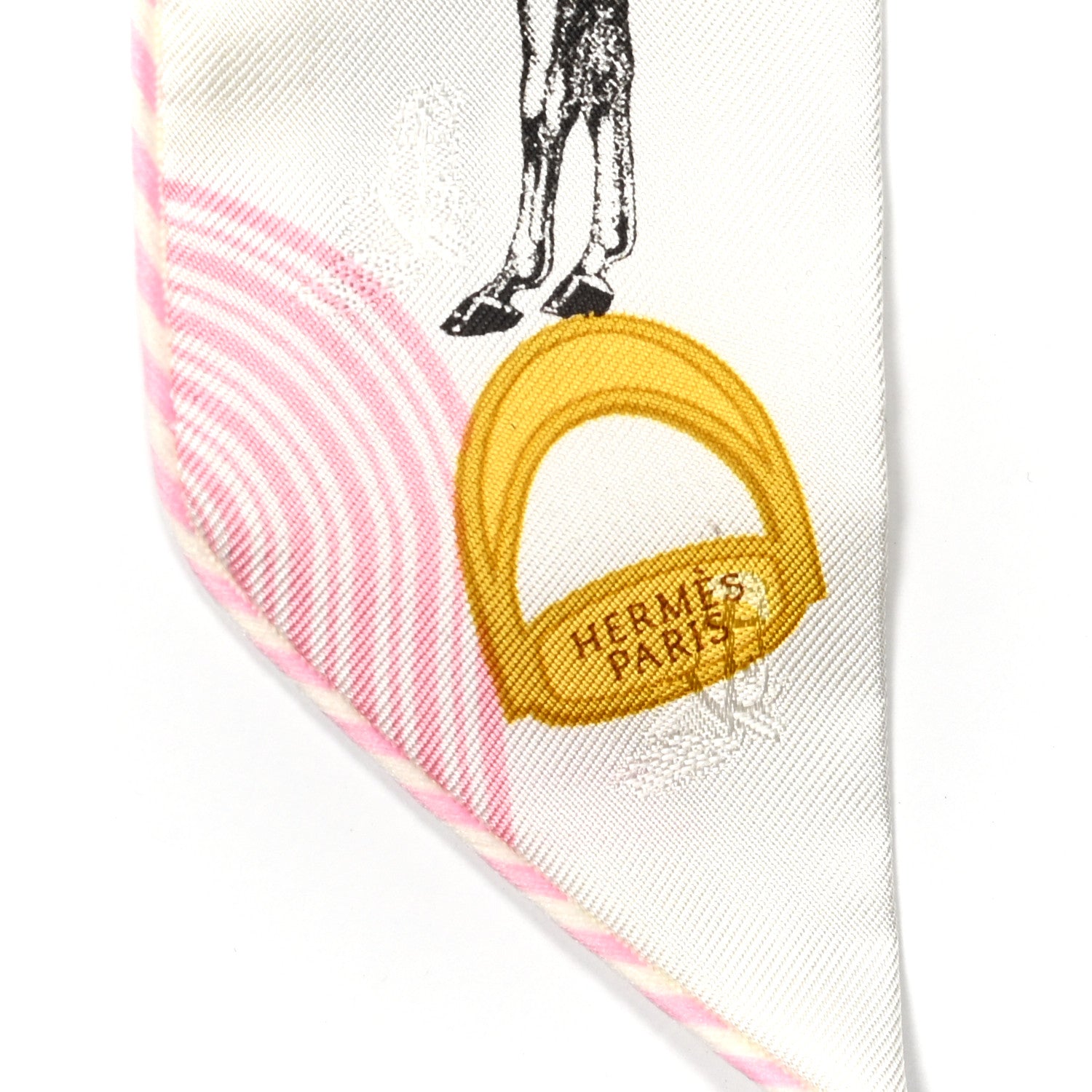 Hermes Silk Garde Robe Pop Charms Twilly White Multicolor 2 of 4