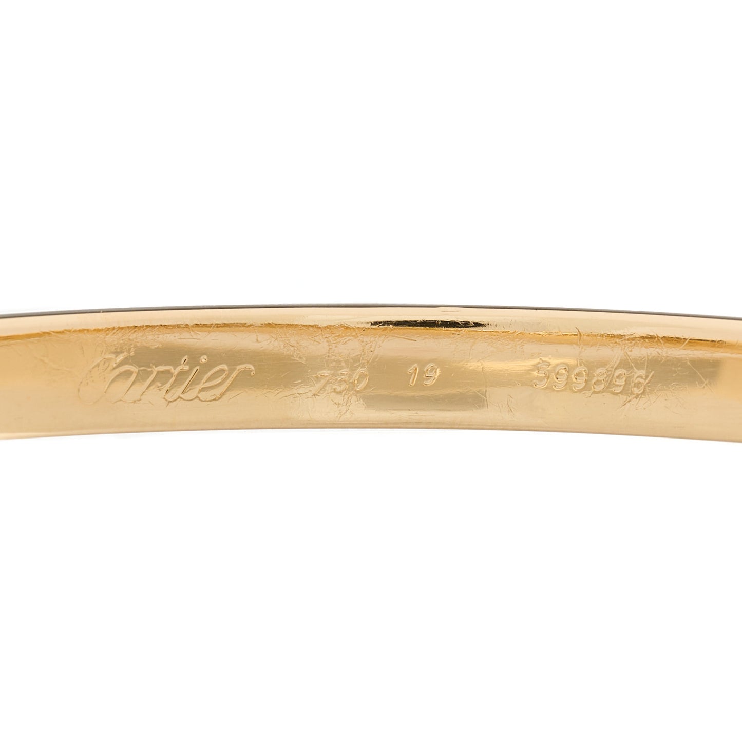 18K Yellow Gold LOVE Bracelet 19