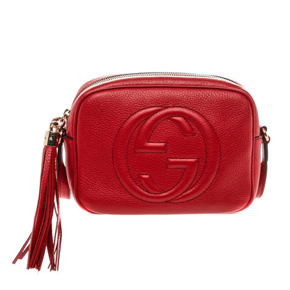 Gucci Pebbled Calfskin Small Soho Disco Bag Tabasco Red 1 of 7