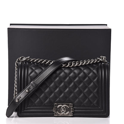 Chanel Calfskin Quilted Medium Boy Flap Black 10 of 10