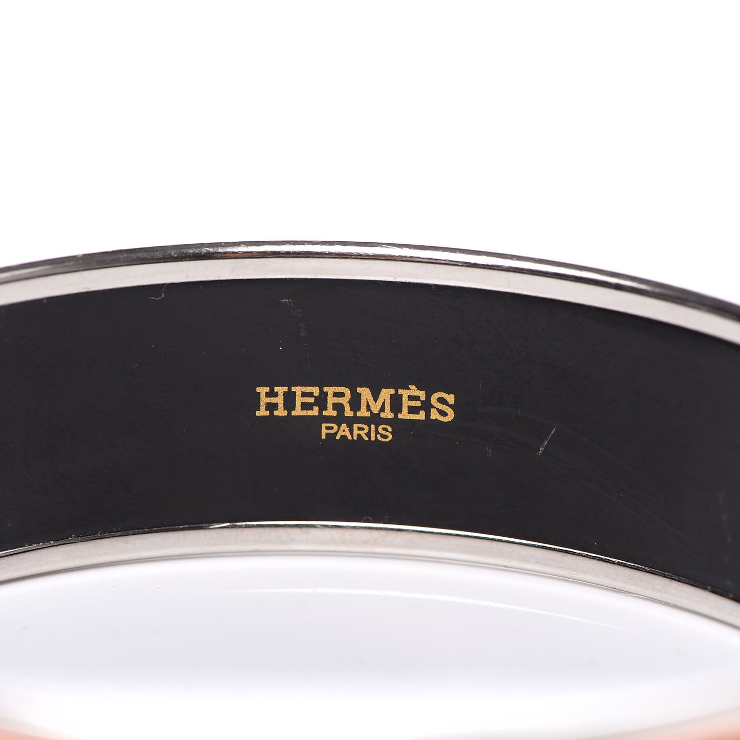 Enamel Printed Wide Concours D'Etriers Bracelet 65