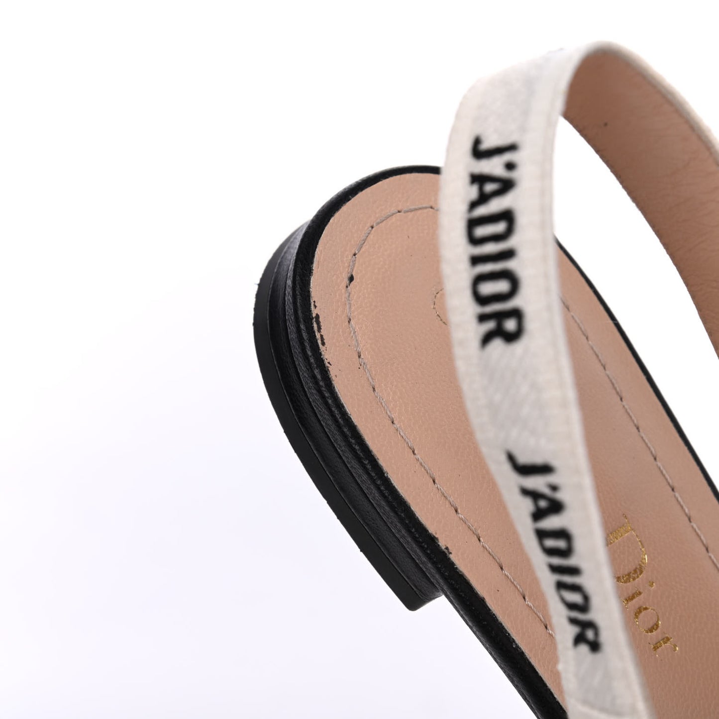 Technical Canvas Ribbon J'Adior Slingback Ballet Flats 35.5 Black