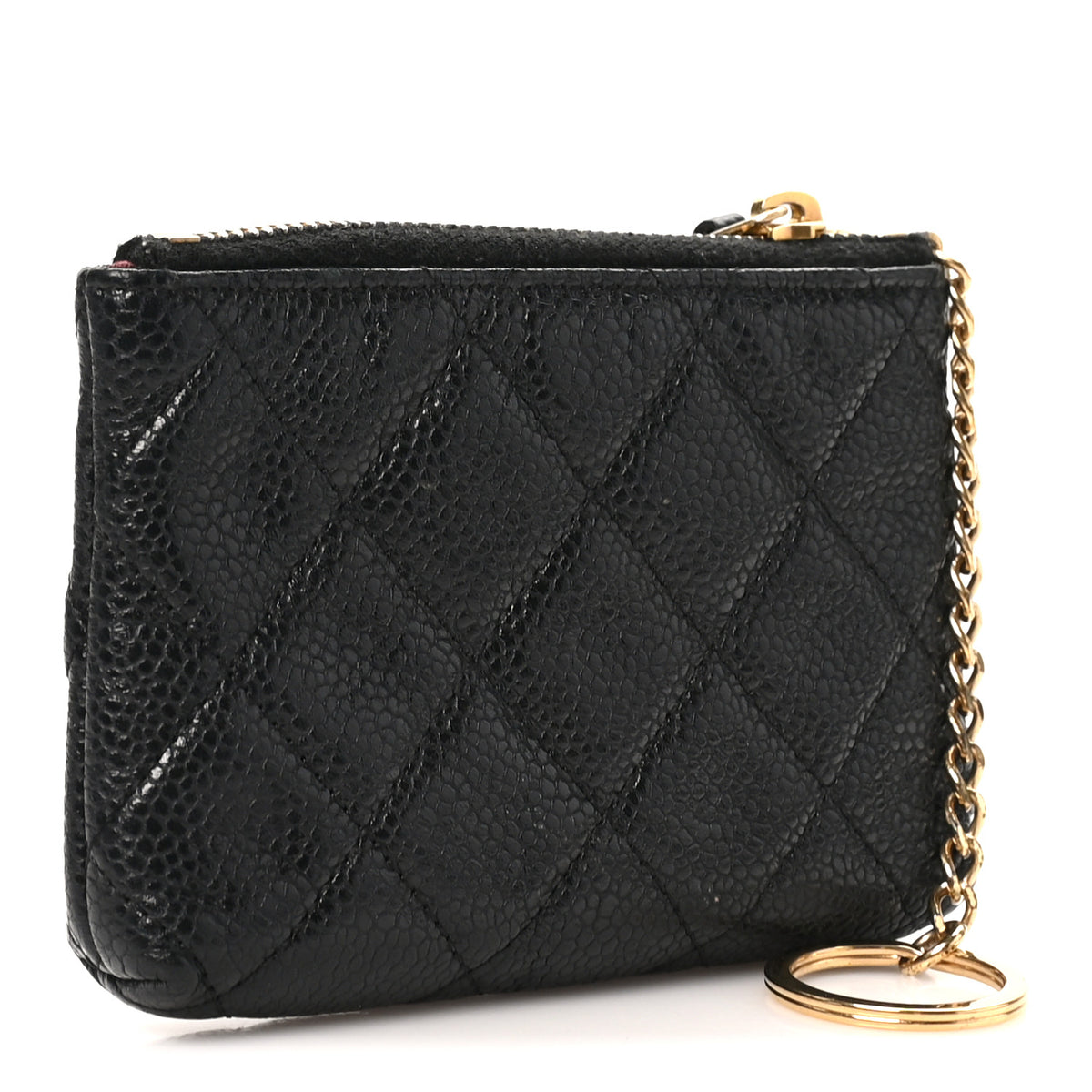 Chanel Caviar Quilted Key Holder Case Black 3 of 9