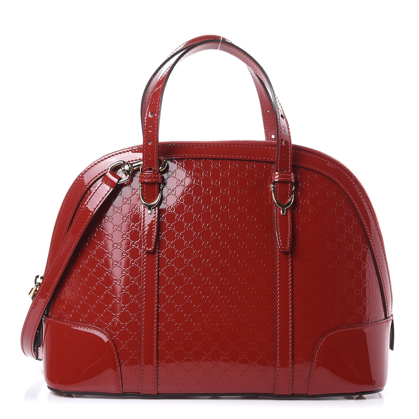 Patent Microguccissima Small Nice Top Handle Dome Bag Rose Bed