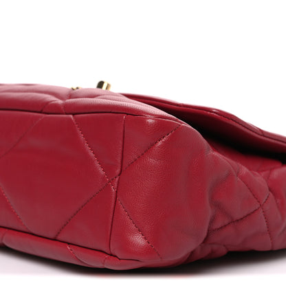 Chanel Lambskin Quilted Large Chanel 19 Flap Red 9 of 9