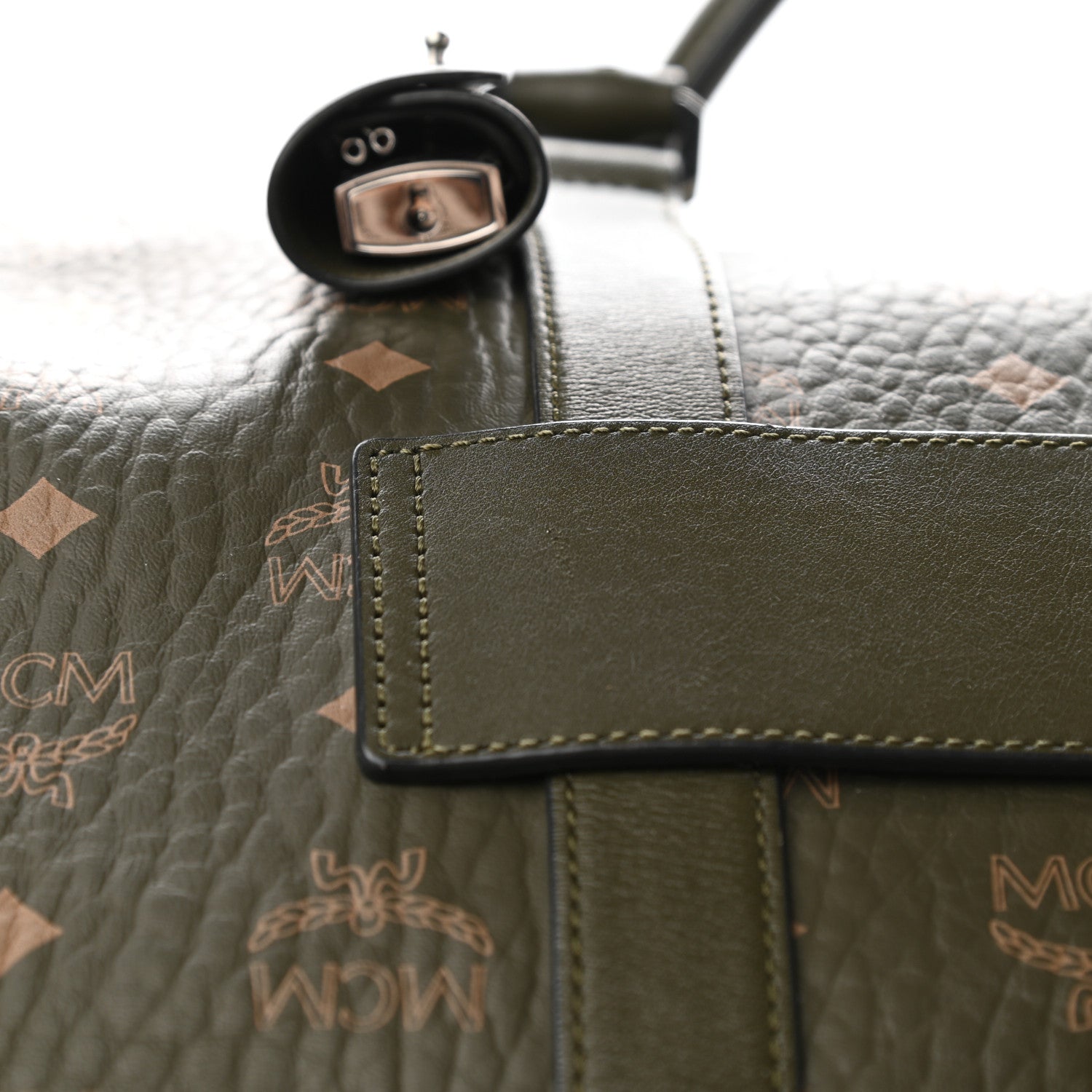 MCM Visetos Large Traveler Weekender Duffle Bag Sea Turtle 14 of 15