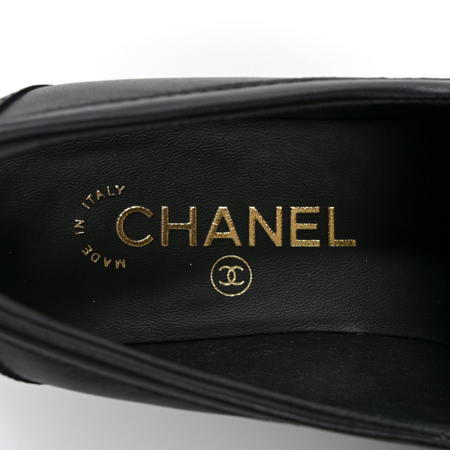 Lambskin Quilted CC Turnlock Loafers 38 Black