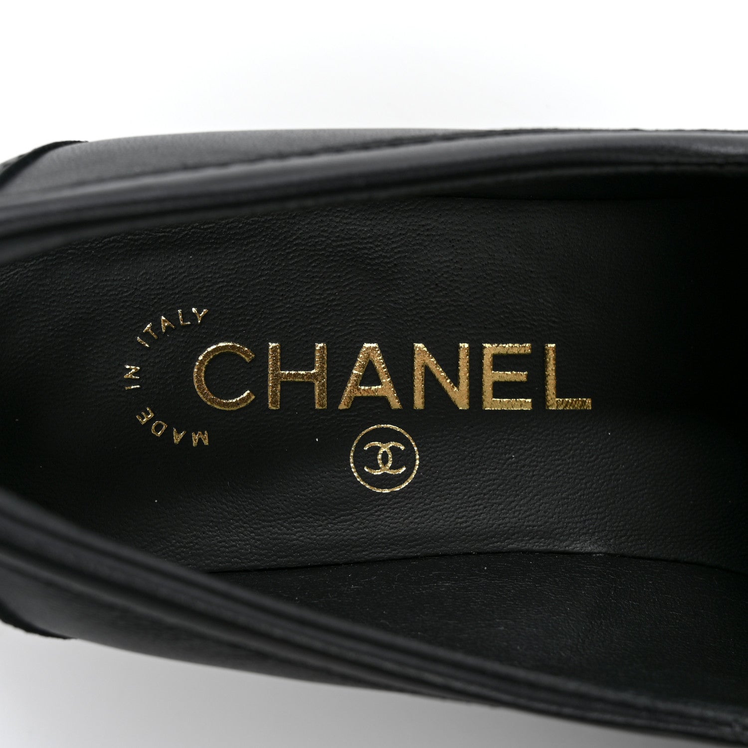 Chanel Lambskin Quilted CC Turnlock Loafers 38 Black 7 of 10