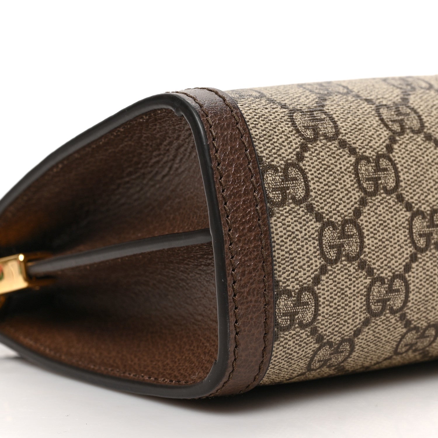 Gucci GG Supreme Monogram Web Small Ophidia Chain Shoulder Bag Brown 7 of 8