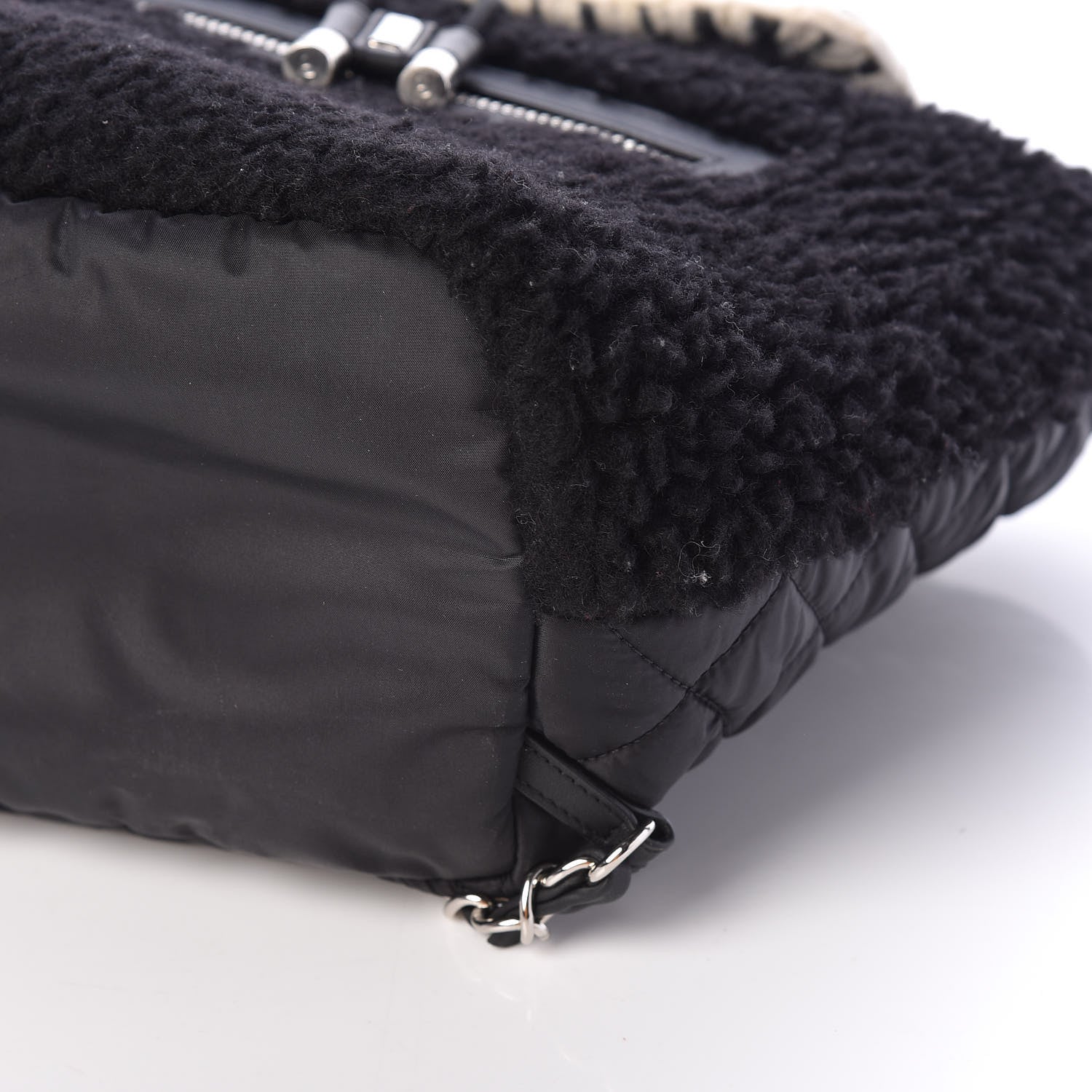 Chanel Wool Nylon Quilted Coco Neige Backpack Black 9 of 10