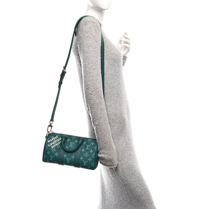 Louis Vuitton Monogram Heritage Keepall Bandouliere 25 Green 2 of 9