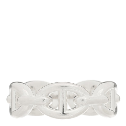 Hermes Sterling Silver PM Chaine d'Ancre Enchainee Band Ring 53 6.25 1 of 7