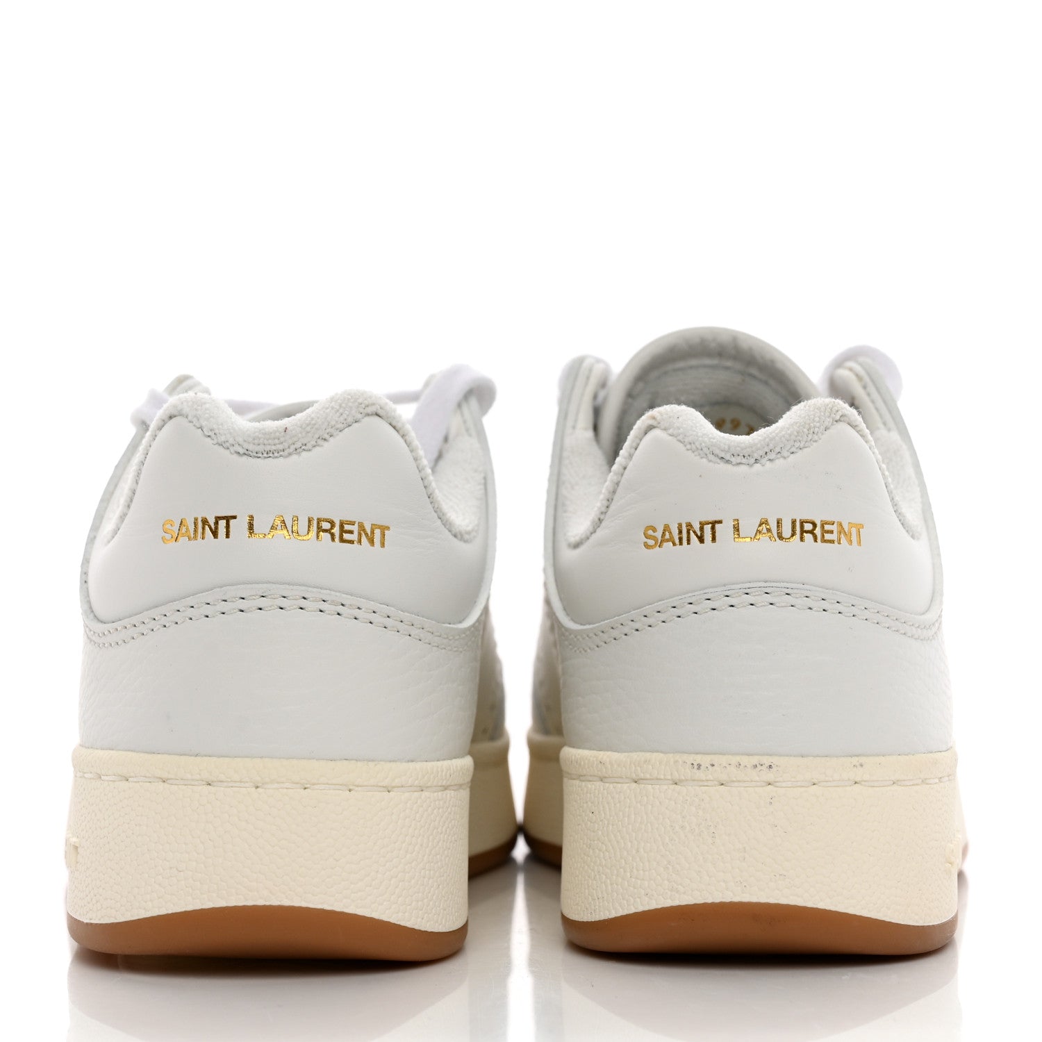 Saint Laurent Calfskin SL/61 Low Top Sneakers 37 White 4 of 16
