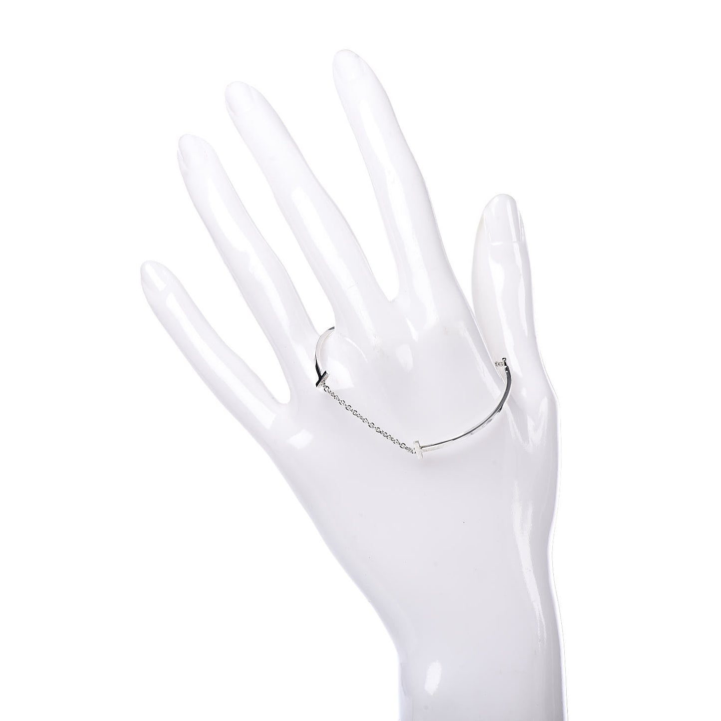 Sterling Silver Double T Smile Bracelet