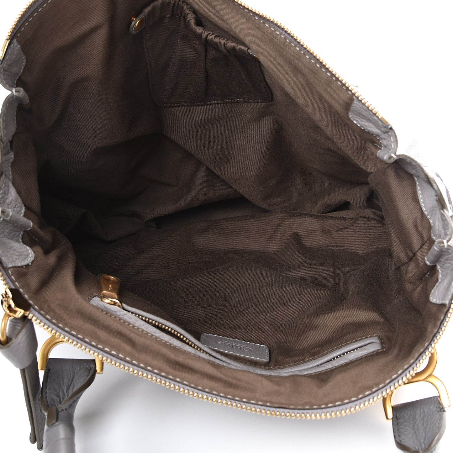 Calfskin Large Marcie Satchel Cashmere Grey