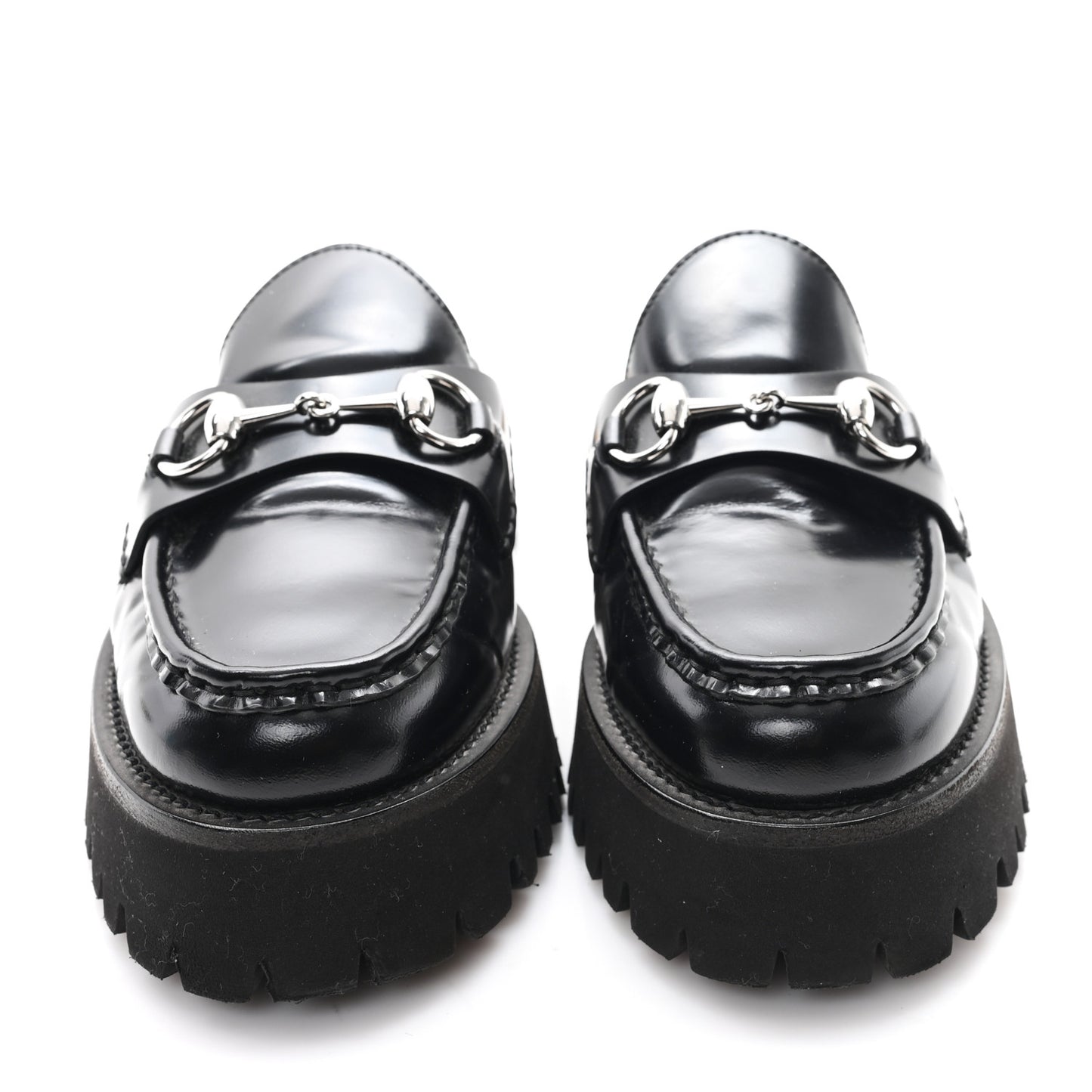 Magnum Calfskin Womens Horsebit Platform Mules 37 Black
