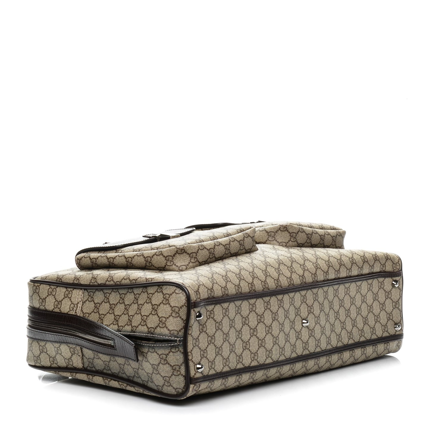 GG Plus Monogram Duffle Bag Dark Brown