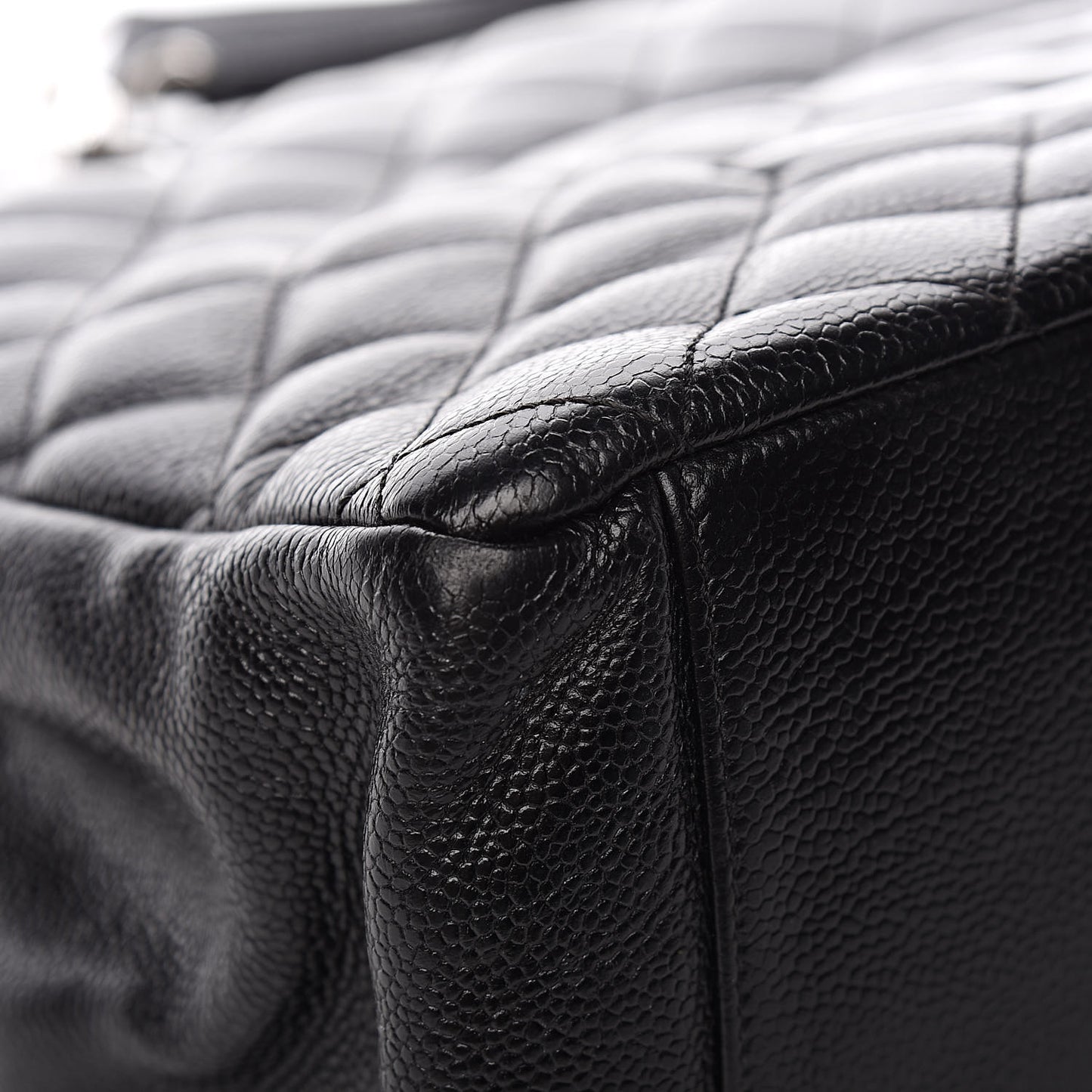 Caviar Quilted Grand Shopping Tote GST Black