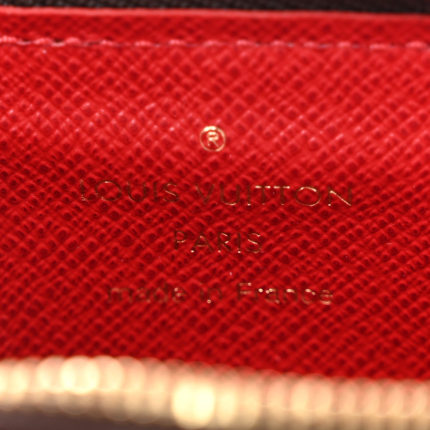 Damier Ebene Recto Verso Card Holder Red