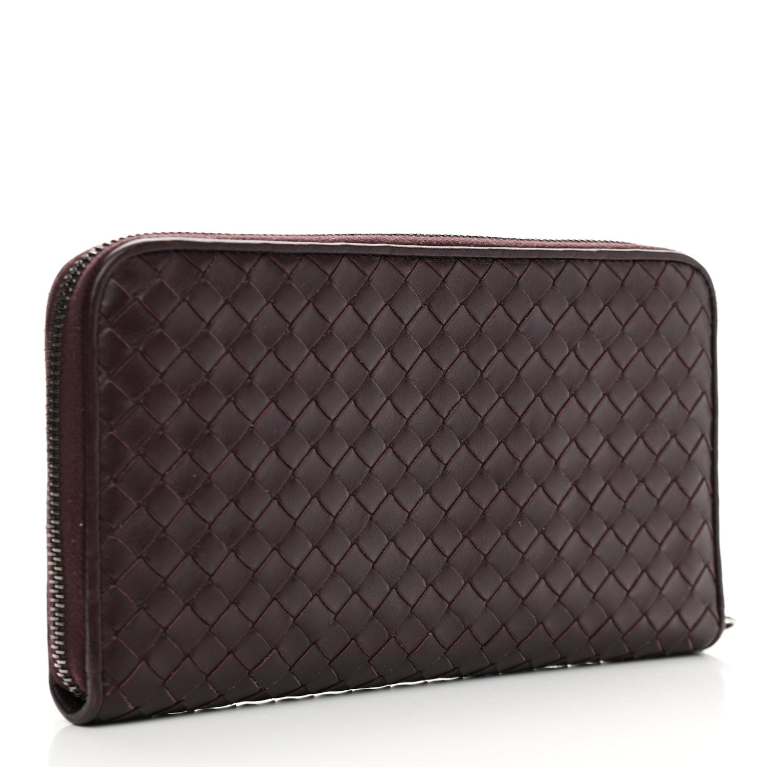 Bottega Veneta Nappa Intrecciato Zip Around Wallet Aubergine 3 of 10