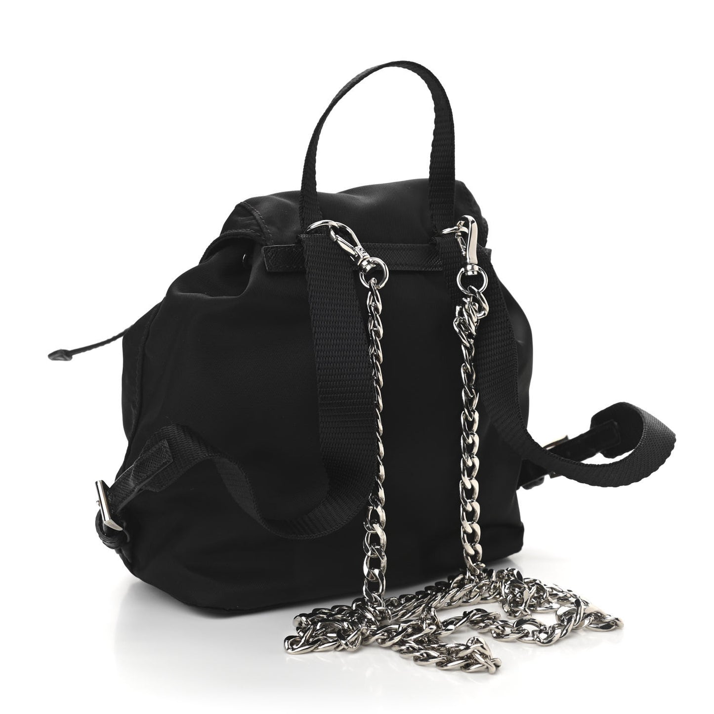 Nylon Vela Mini Crossbody Backpack Black