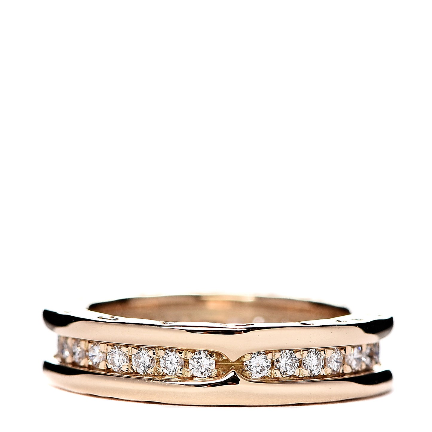 18K Yellow Gold Diamond B.Zero1 One-Band Pave Ring 50 5.25