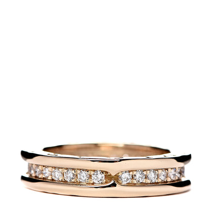 Bulgari 18K Yellow Gold Diamond B.Zero1 One-Band Pave Ring 50 5.25 2 of 4