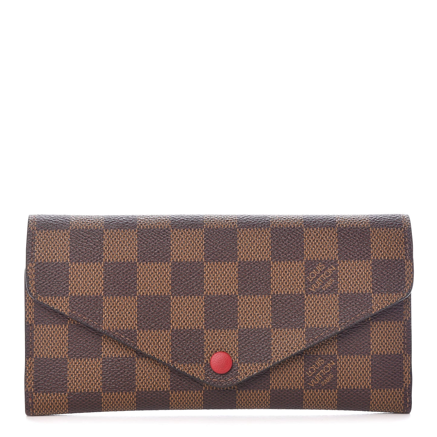 Damier Ebene Josephine Wallet Red