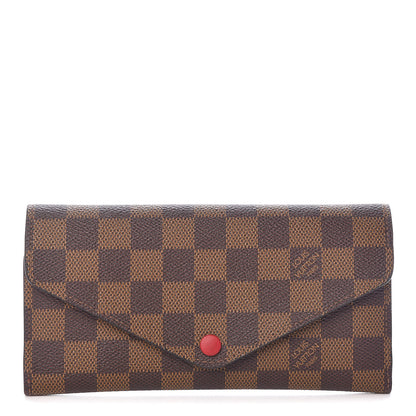 Louis Vuitton Damier Ebene Josephine Wallet Red 1 of 10