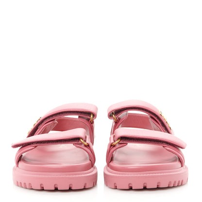 Christian Dior Lambskin Dioract Sandals 38 Pink 2 of 9