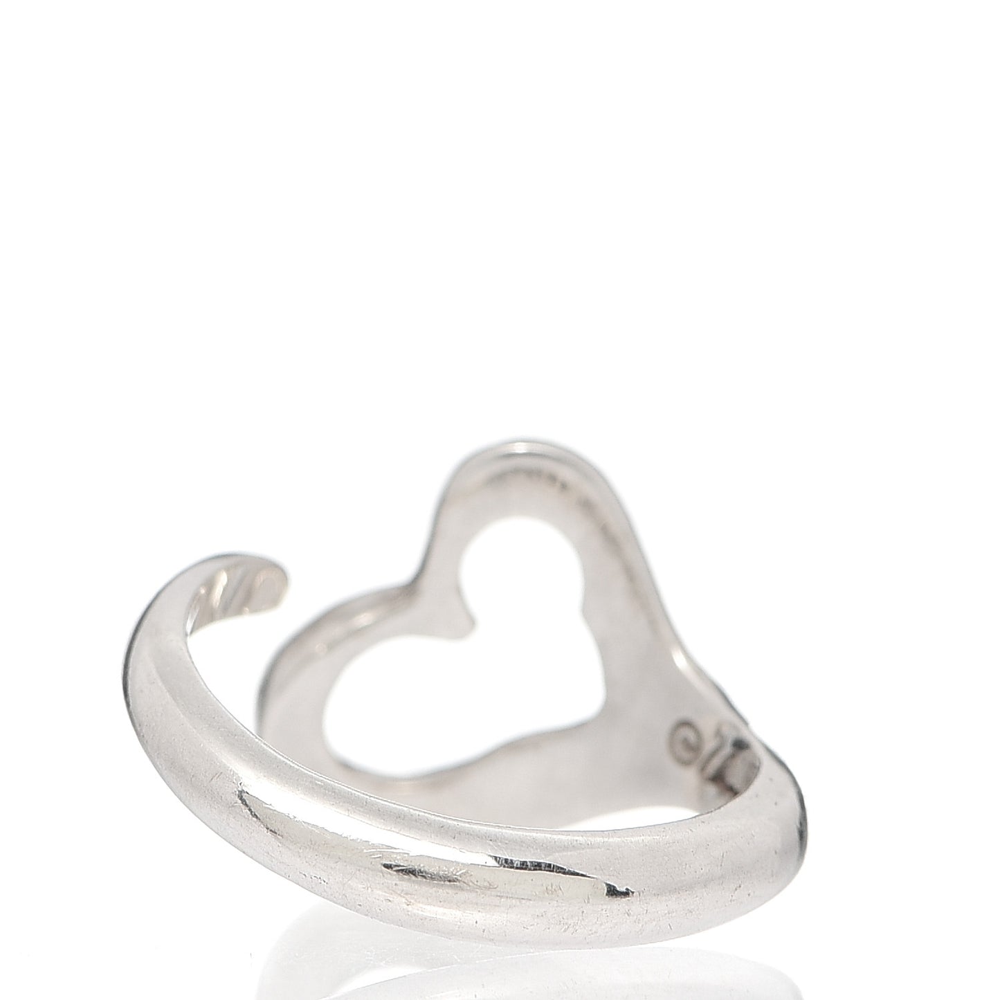 Sterling Silver Elsa Peretti Open Heart Ring 53 6.5