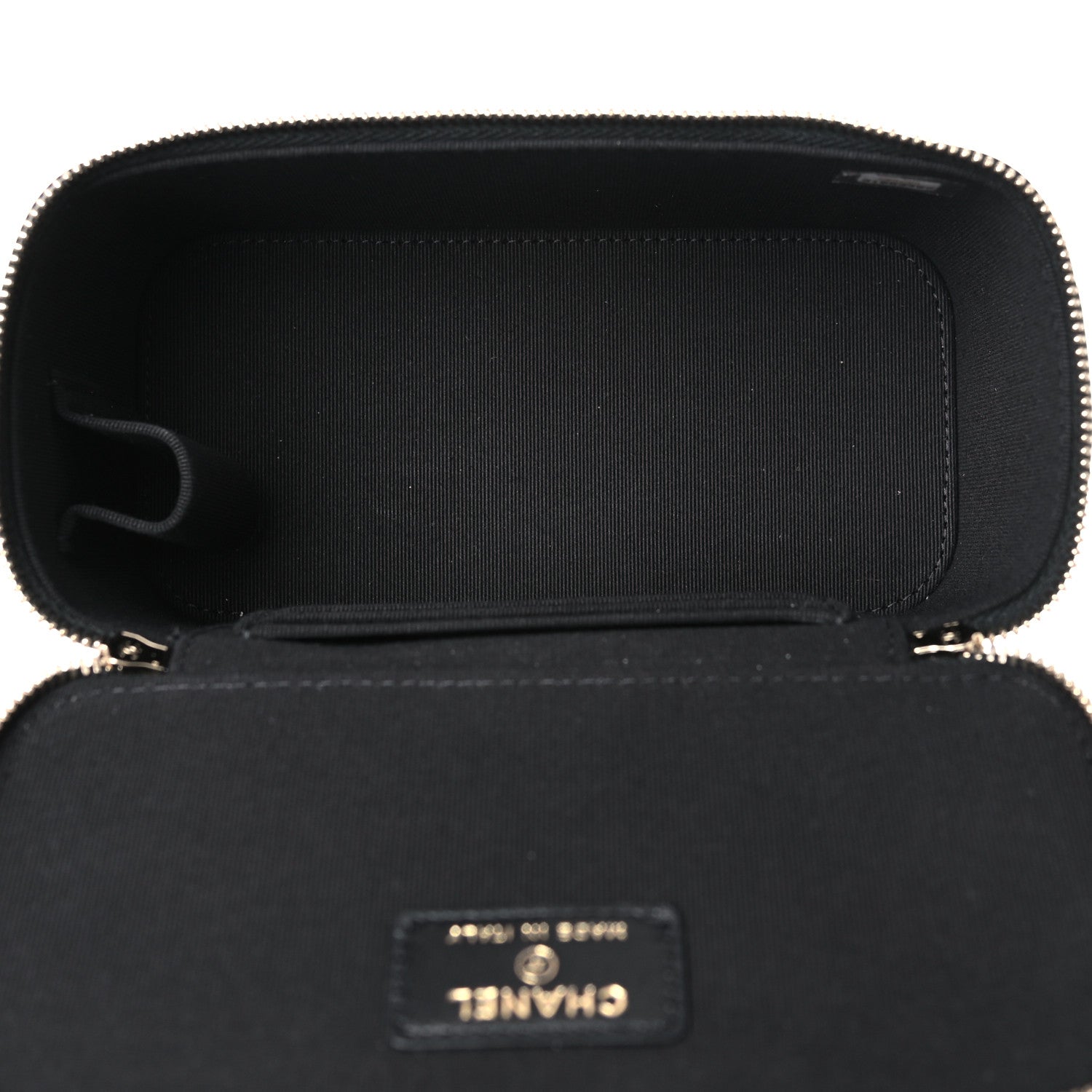 Chanel Lambskin Quilted Small Top Handle Vanity Case With Chain Black 5 of 10