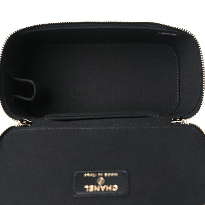 Chanel Lambskin Quilted Small Top Handle Vanity Case With Chain Black 5 of 10