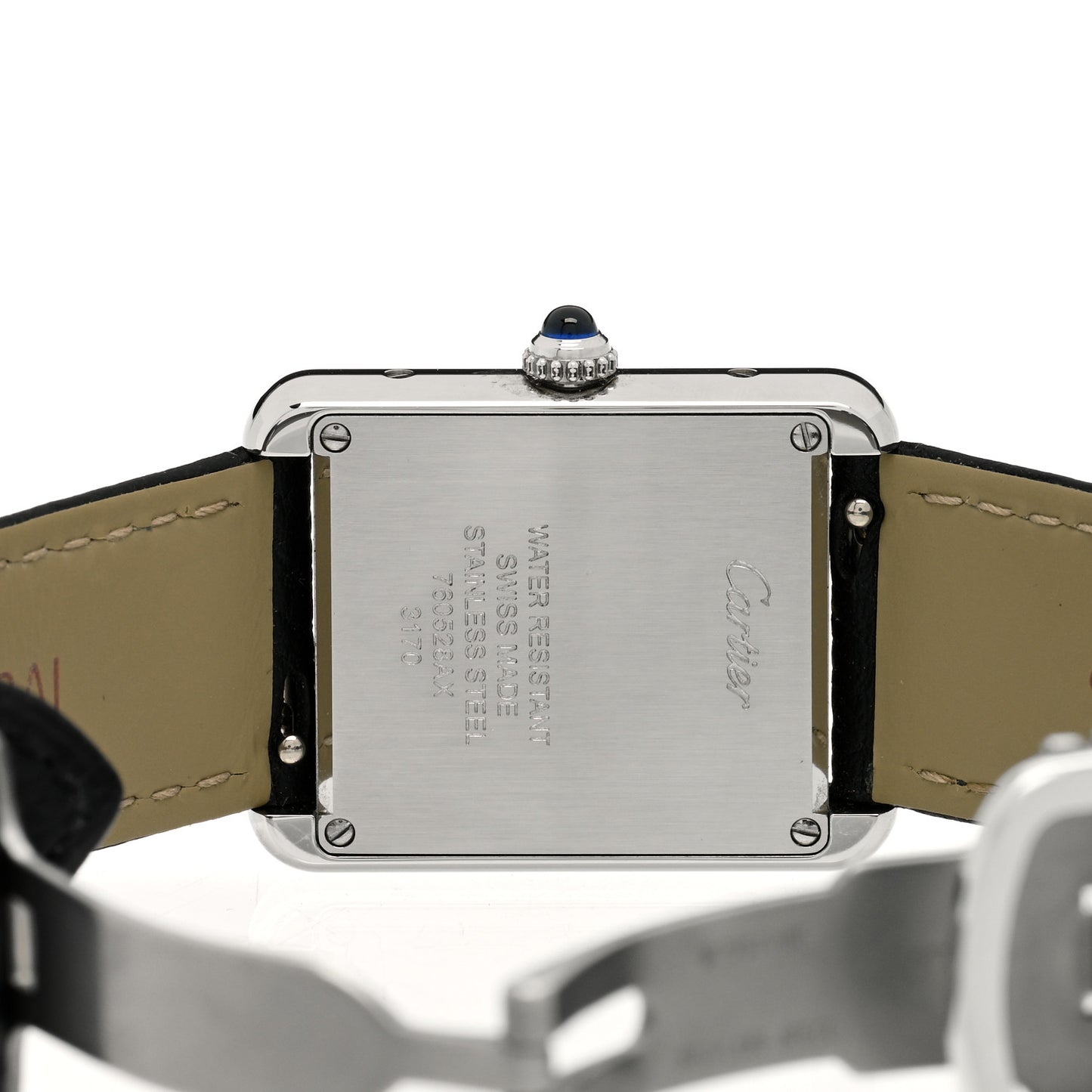 Stainless Steel Calfskin 24mm Tank Solo Quartz Watch