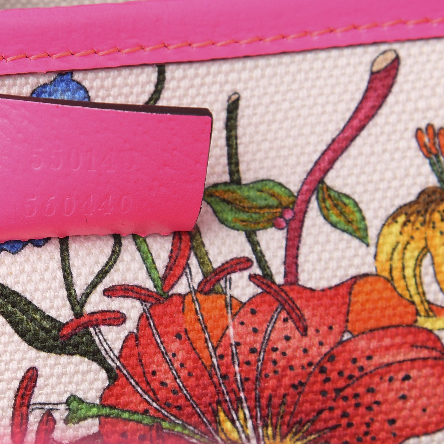 Gucci Canvas Large Flora Tote Pink Multicolor Fuchsia 7 of 10