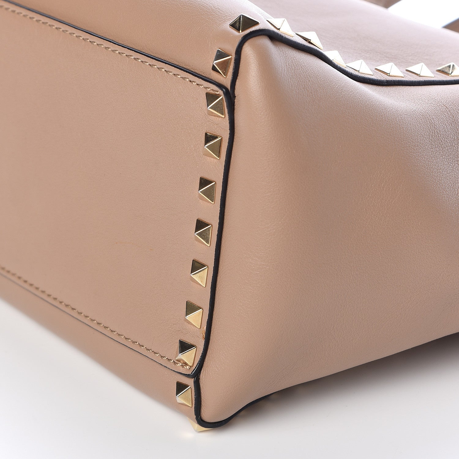 Valentino Garavani Vitello Rockstud Double Handle Tote Alpaca 10 of 13
