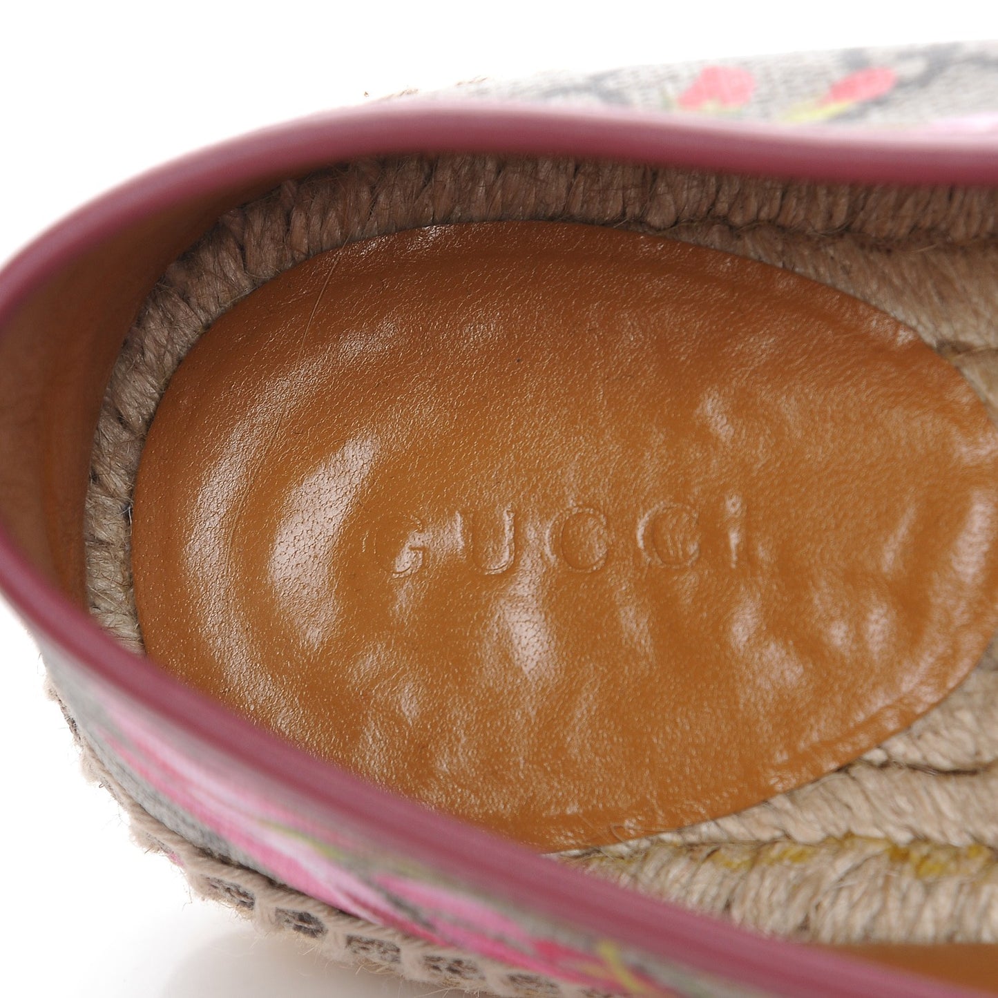 GG Supreme Monogram Blooms Espadrilles 39 Beige Multicolor Dry Rose