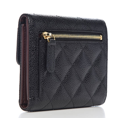 Chanel Caviar Quilted Compact Flap Wallet Black 3 of 7