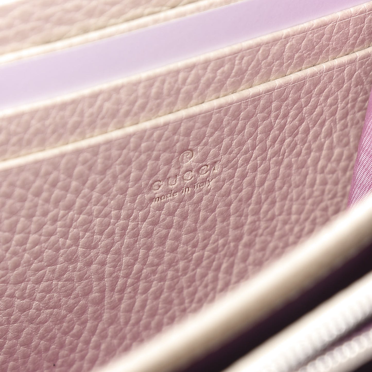 Dollar Calfskin Mini Dionysus Chain Wallet Mystic White