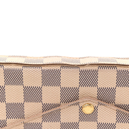 Louis Vuitton Damier Azur Pochette Felicie Chain Wallet Rose Ballerine 12 of 16