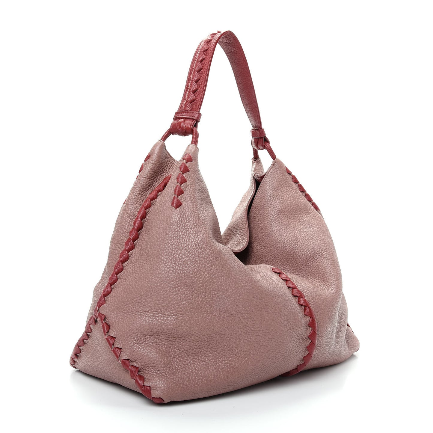 Cervo Lavato Deerskin Hobo Deco Rose Baccarra Rose