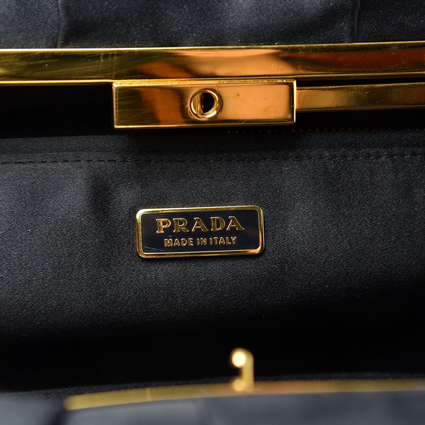 Satin Clutch Bleu